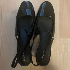 Reformation Maddox Slingback Heel Black 8.5